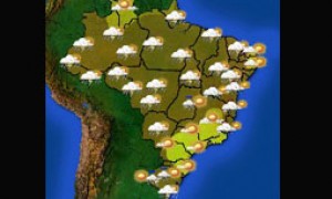 Massa de ar úmido e instável causa chuva em parte do centro e norte do Brasil