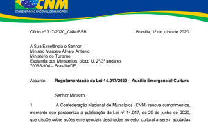 CNM sugere pontos de regulamentação da Lei Aldir Blanc para o governo federal