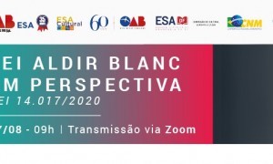 CNM participa de seminário com a OAB sobre Lei Aldir Blanc na sexta (7)