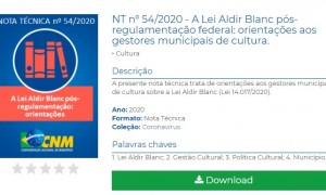 Nota técnica orienta sobre a distribuição dos recursos da Lei Aldir Blanc