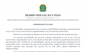 Lei Aldir Blanc: CNM explica comunicado que trata da reversão e devolução de recursos