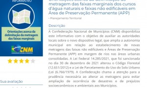 CNM publica informativo sobre delimitação de APPs e faixas não edificáveis em cursos d'água de área urbana