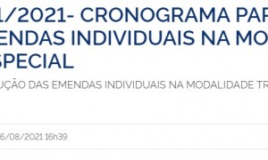 Comunicado da Economia divulga cronograma do 2° ciclo das emendas 2021