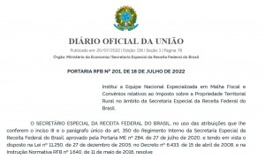 Receita Federal institui equipe nacional especializada em malha fiscal e convênios relativos ao ITR