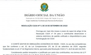 Prorrogado prazo para homologação do sistema de informações da Declaração Padronizada do ISSQN