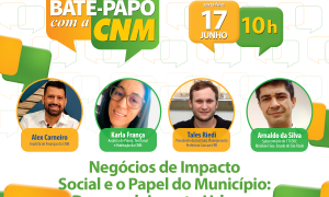 Próximo dia 17, Bate-papo com a CNM aborda negócios de impacto social em desenvolvimento urbano