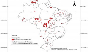 Levantamento da CNM revela que 89 Municípios ainda não possuem cobertura 4G, após uma década da chegada da rede ao Brasil