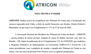 Aplicação do auxílio financeiro de cooperação federativa será fiscalizada pelos TCEs e TCMs